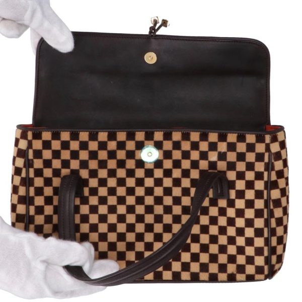 37208 6 Louis Vuitton Lion Damier Bag Brown