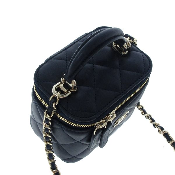 37212619 13 Chanel Vanity Bag Lambskin Navy