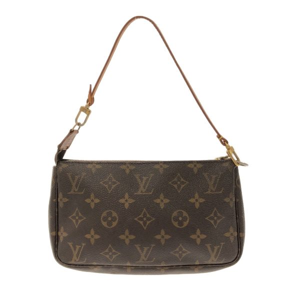 37214089 1 Louis Vuitton Pochette Accessoire Monogram Canvas Handbag Brown