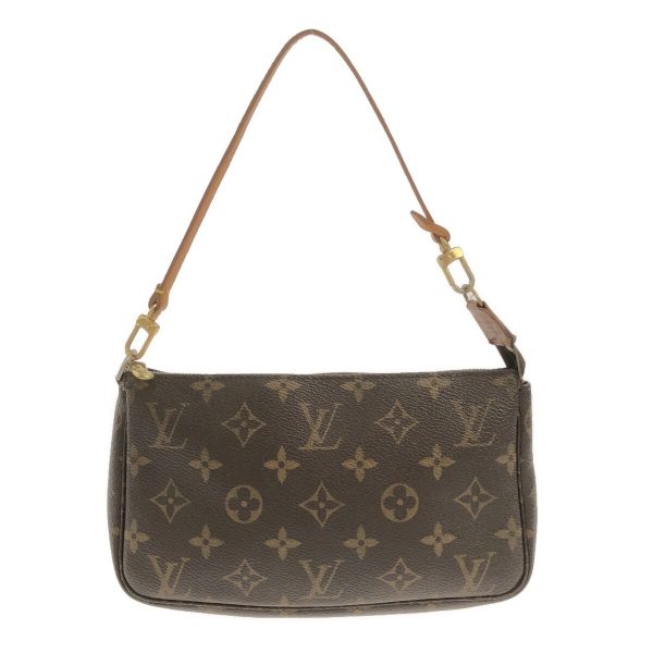 37214089 3 Louis Vuitton Pochette Accessoire Monogram Canvas Handbag Brown