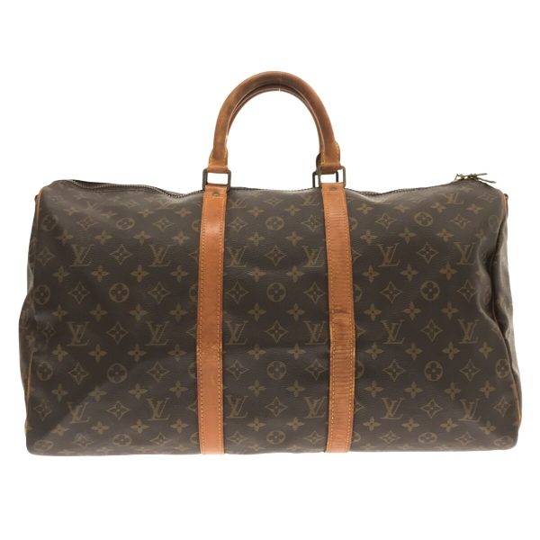 37214116 1 Louis Vuitton Keepall Bandouliere Monogram Canvas Boston Bag Brown