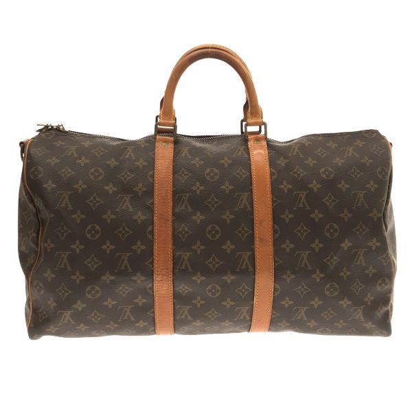 37214116 3 Louis Vuitton Keepall Bandouliere Monogram Canvas Boston Bag Brown