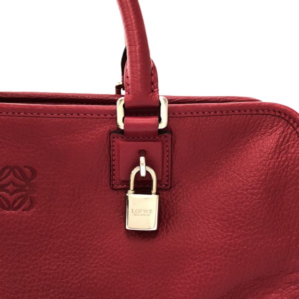 37215449 9 Loewe Amazona 36 Handbag Leather Red