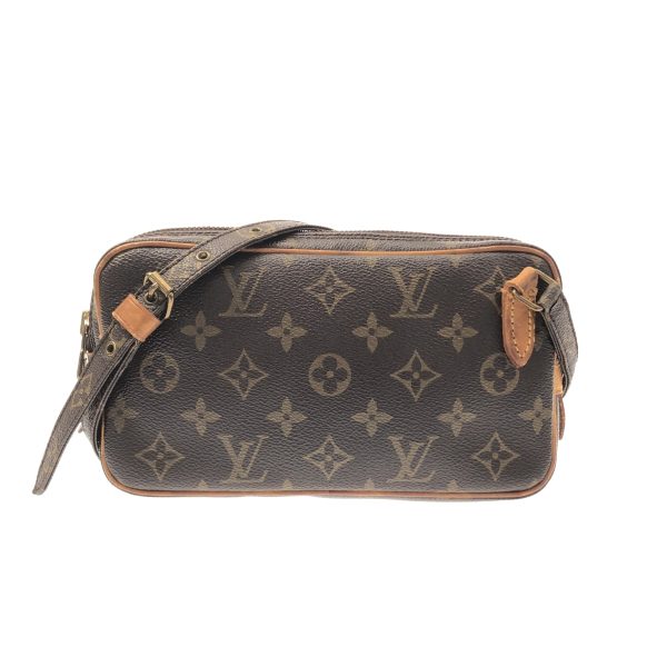 37215705 1 Louis Vuitton Pochette Marly Monogram Canvas Shoulder Bag Brown