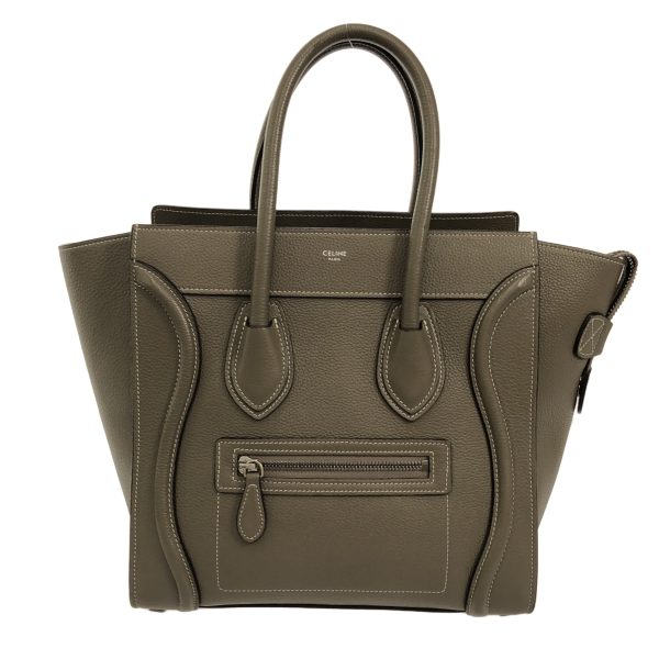 37215717 1 Celine Luggage Micro Shopper Drummed Calf Handbag Greige