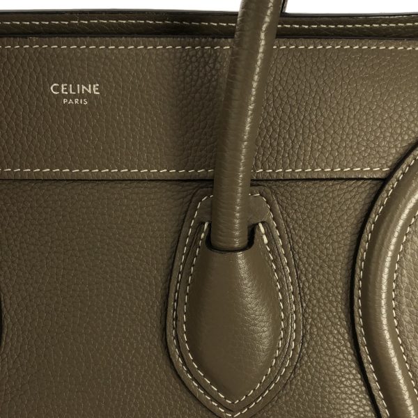 37215717 9 Celine Luggage Micro Shopper Drummed Calf Handbag Greige