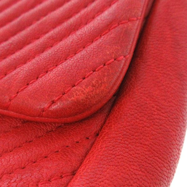 37215756 13 Chanel Chevron Shoulder Bag Leather Red