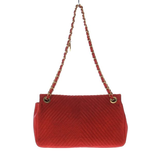 37215756 3 Chanel Chevron Shoulder Bag Leather Red