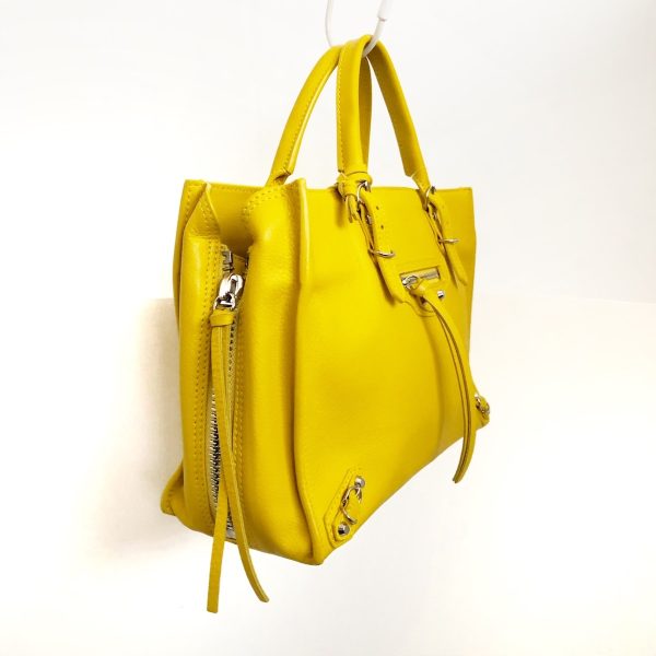 37218413 2 Balenciaga Paper A6 Leather Handbag Yellow