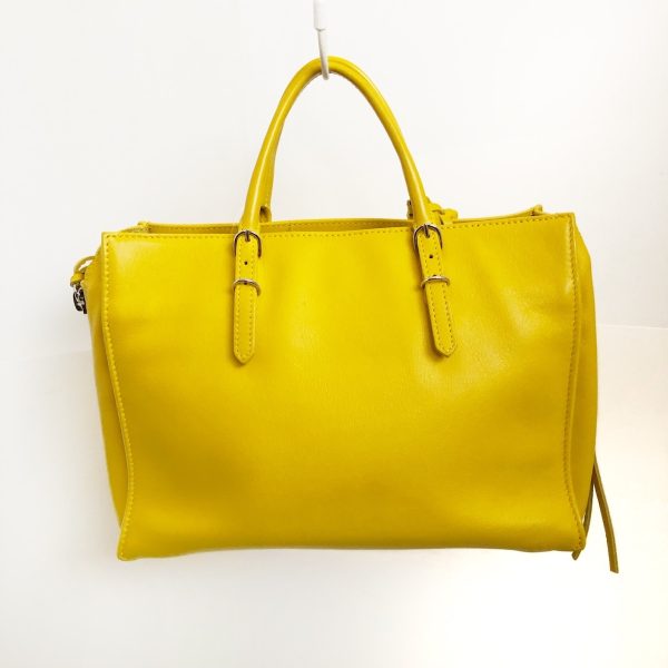 37218413 3 Balenciaga Paper A6 Leather Handbag Yellow