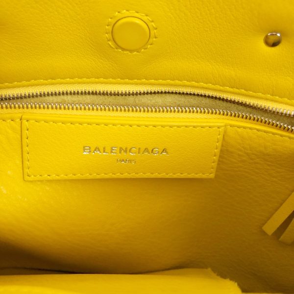 37218413 8 Balenciaga Paper A6 Leather Handbag Yellow