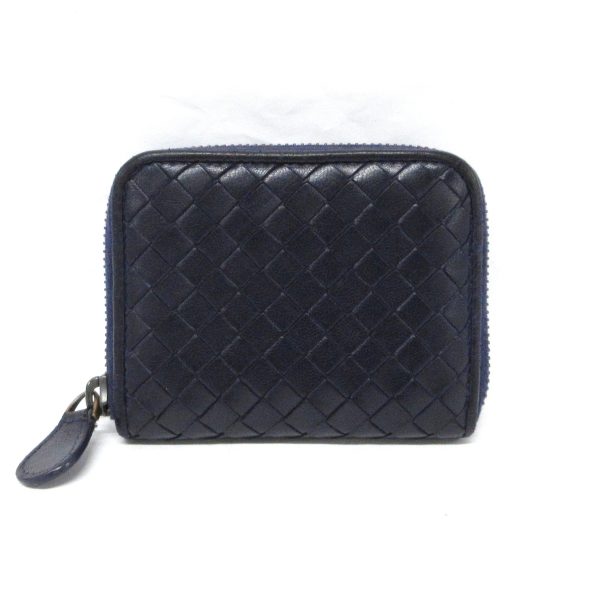 37218453 1 Bottega Veneta Intrecciato Coin Case Navy Leather