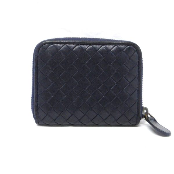 37218453 2 Bottega Veneta Intrecciato Coin Case Navy Leather