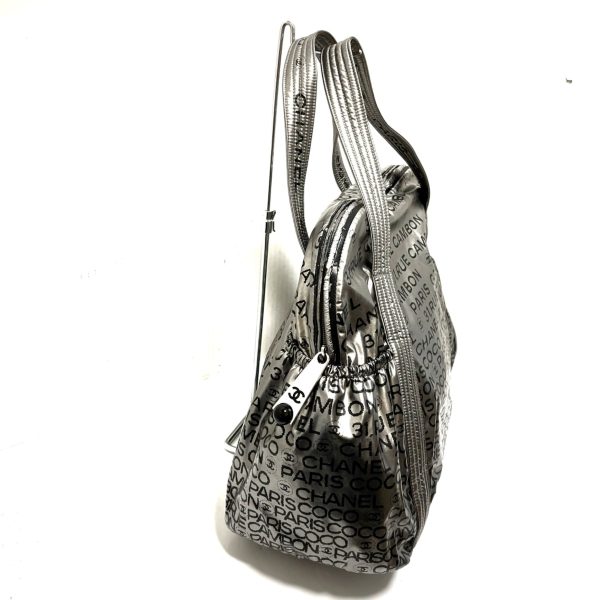 37218603 2 Chanel Handbag Pvc Silver Black