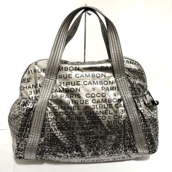 37218603 3 Chanel Handbag Pvc Silver Black