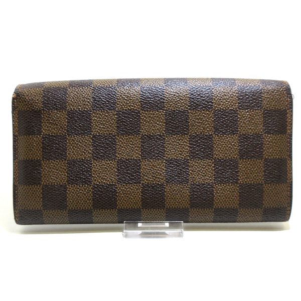 37218702 2 Louis Vuitton Portefeuille Sarah Damier Canvas Long Wallet Ebene