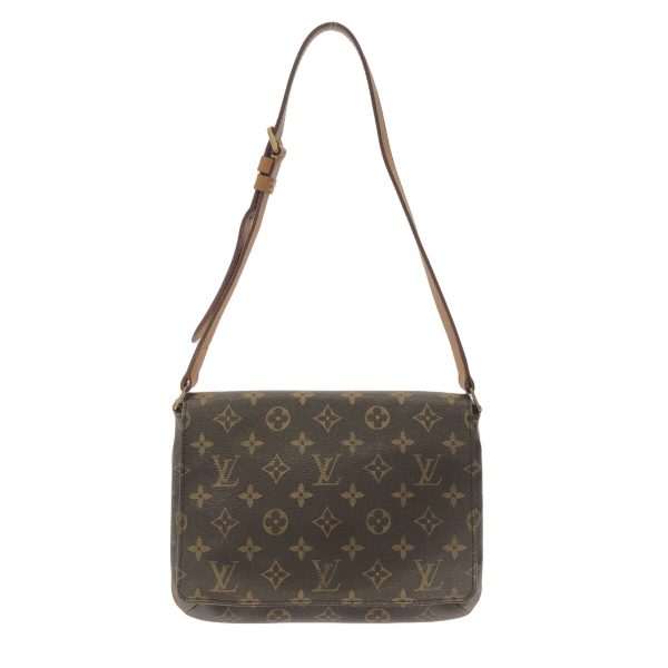 37218749 1 Louis Vuitton Musette Tango Monogram Canvas Shoulder Bag Brown