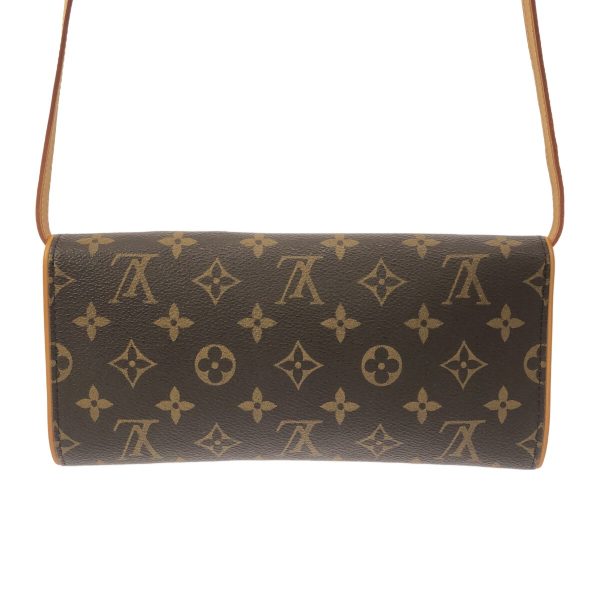 37218892 3 Louis Vuitton Pochette Twin Monogram Canvas Shoulder Bag Brown