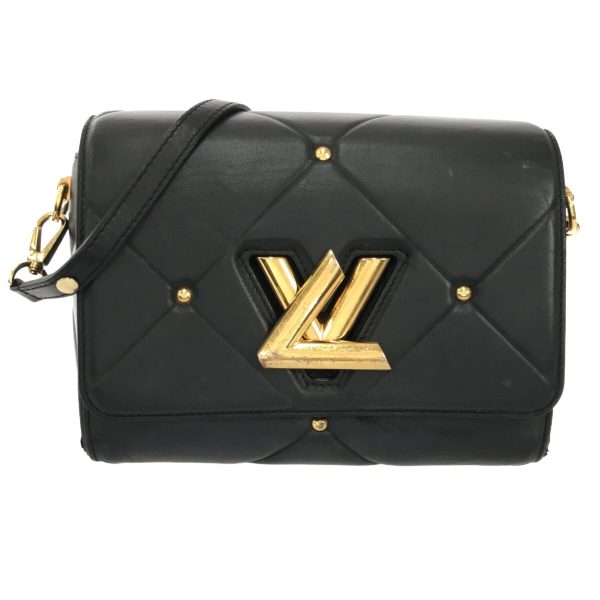 37219451 1 Louis Vuitton Twist Lamb Leather Shoulder Bag Noir