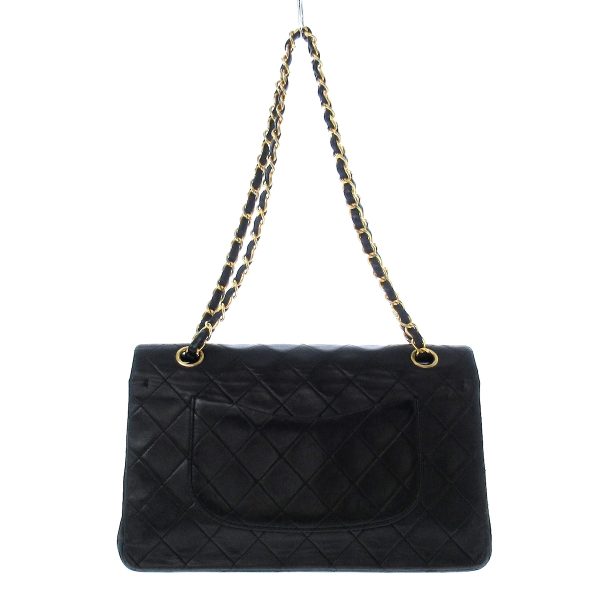 37221117 3 Chanel Double Flap Shoulder Bag Lambskin Black