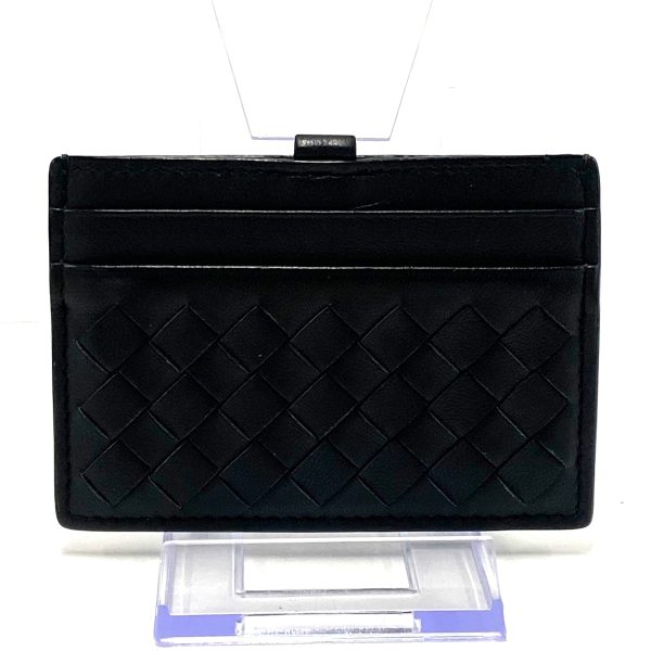 37221482 1 Bottega Veneta Intrecciato Pass Case Black Leather