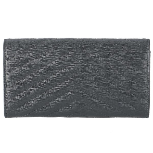 372264bow011251 2 Saint Laurent Paris Wallet Bifold Long Quilted Leather Black