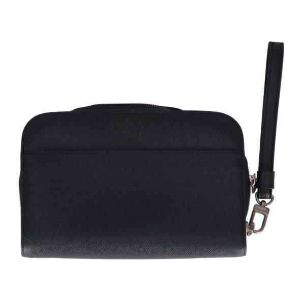 37249 2 Louis Vuitton Baikal Taiga Clutch Bag Black