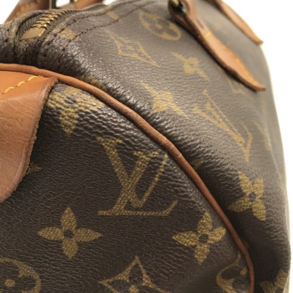 37252947 12 Louis Vuitton Speedy Canvas Monogram Handbag Brown