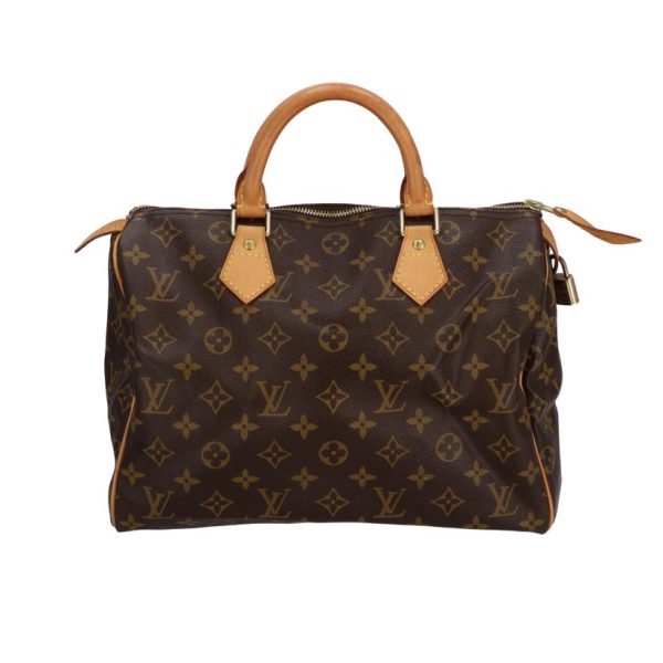 37254 1 LOUIS VUITTON Speedy 30 Handbag Monogram Brown