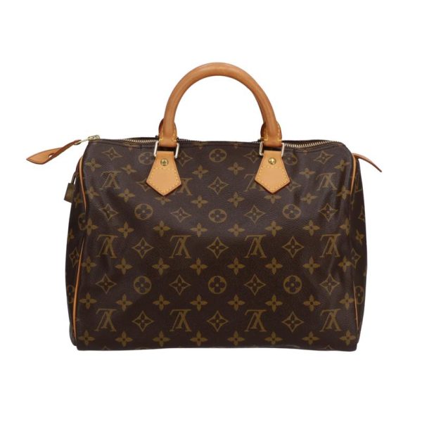 37254 2 LOUIS VUITTON Speedy 30 Handbag Monogram Brown