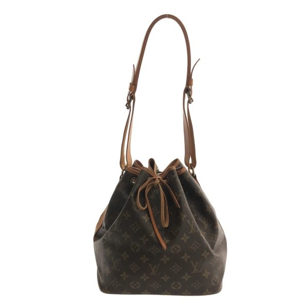 37260090 1 Louis Vuitton Petit Noe Canvas Monogram Shoulder Bag Brown