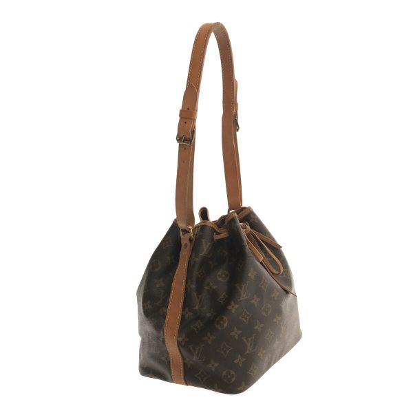 37260090 2 Louis Vuitton Petit Noe Canvas Monogram Shoulder Bag Brown