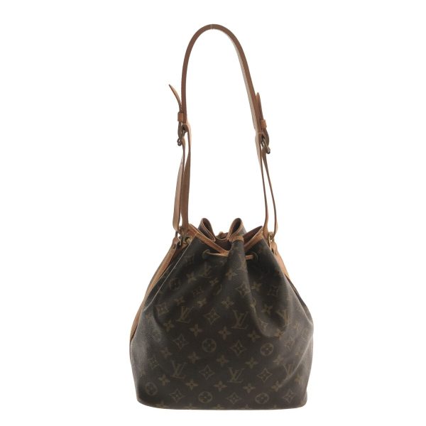 37260090 3 Louis Vuitton Petit Noe Canvas Monogram Shoulder Bag Brown