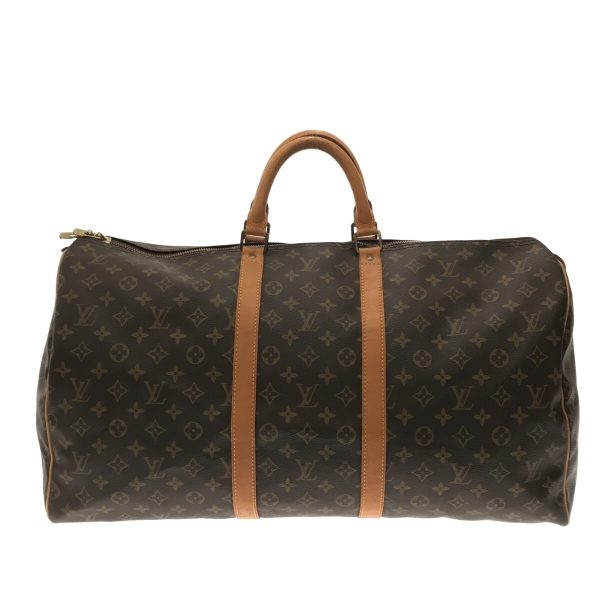 37268842 1 Louis Vuitton Keepall Canvas Monogram Boston Bag Brown