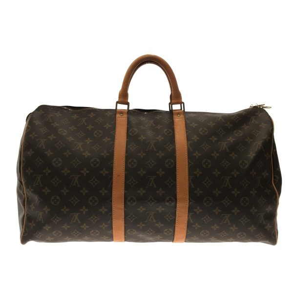 37268842 3 Louis Vuitton Keepall Canvas Monogram Boston Bag Brown