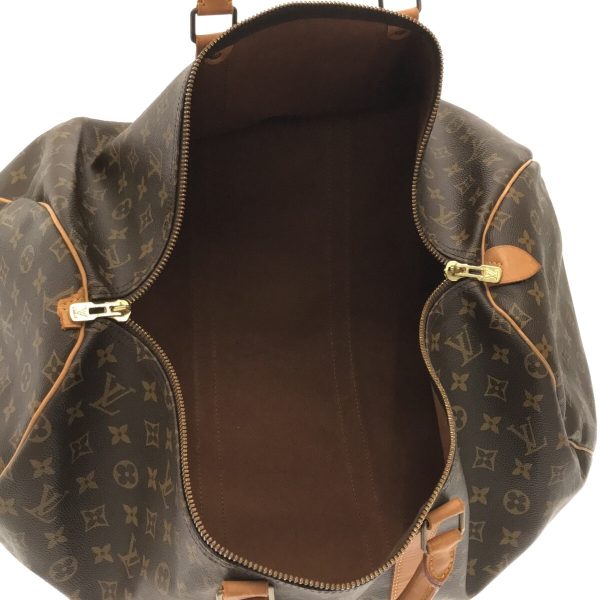 37268842 6 Louis Vuitton Keepall Canvas Monogram Boston Bag Brown