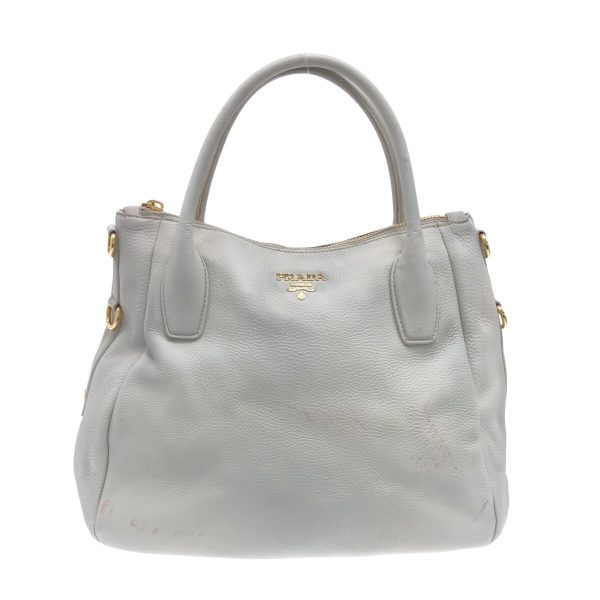 37269241 1 Prada Handbag Leather Ivory