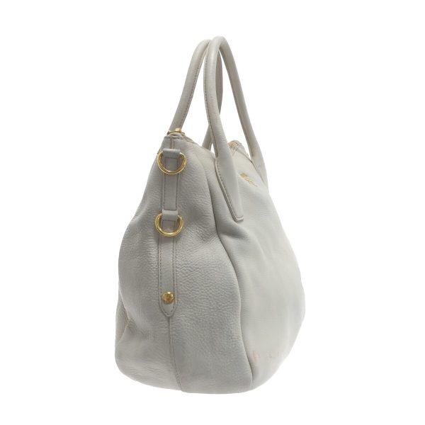 37269241 2 Prada Handbag Leather Ivory