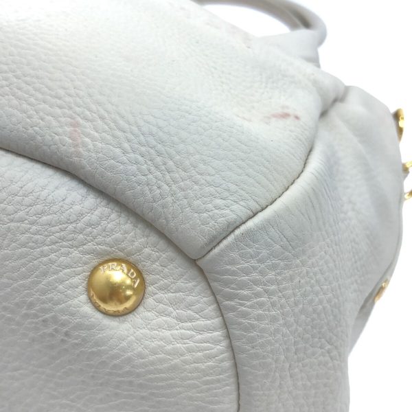 37269241 5 Prada Handbag Leather Ivory