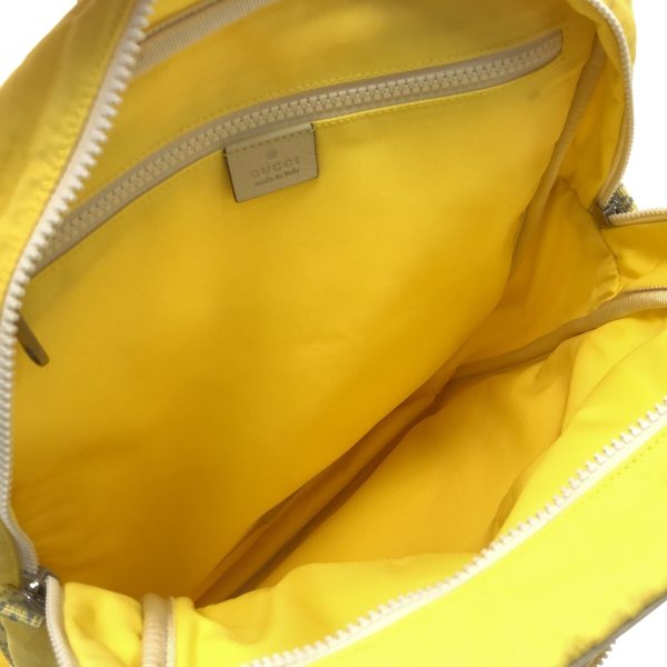 37269249 6 Gucci Interlocking G Medium Backpack Yellow Gray Nylon