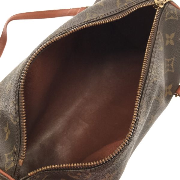 37271638 6 Louis Vuitton Old Papillon Canvas Monogram Handbag Brown