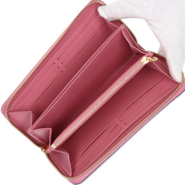 37276 5 Louis Vuitton Zippy Vernis Wallet Pink