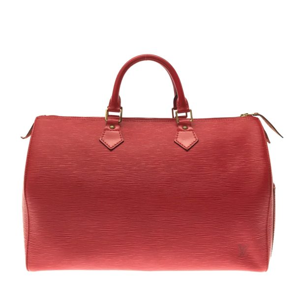 37280118 1 Louis Vuitton Speedy Leather Handbag Castilian Red