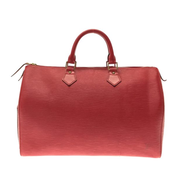 37280118 3 Louis Vuitton Speedy Leather Handbag Castilian Red