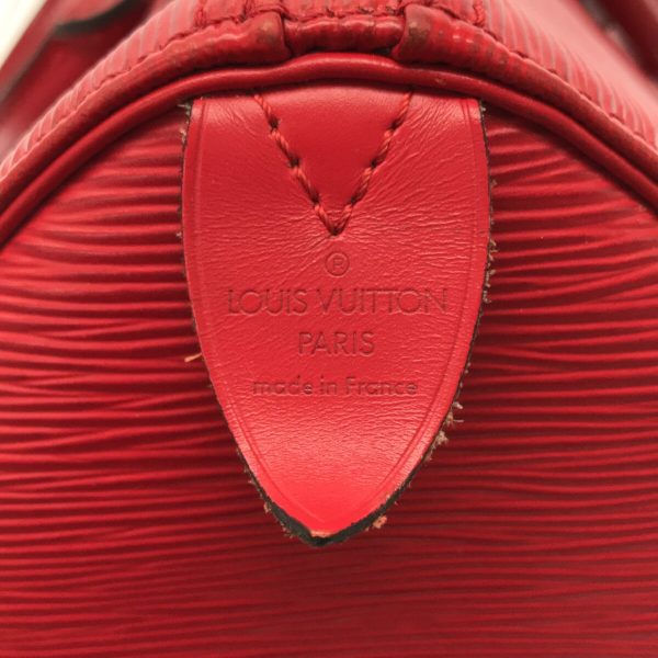 37280118 7 Louis Vuitton Speedy Leather Handbag Castilian Red