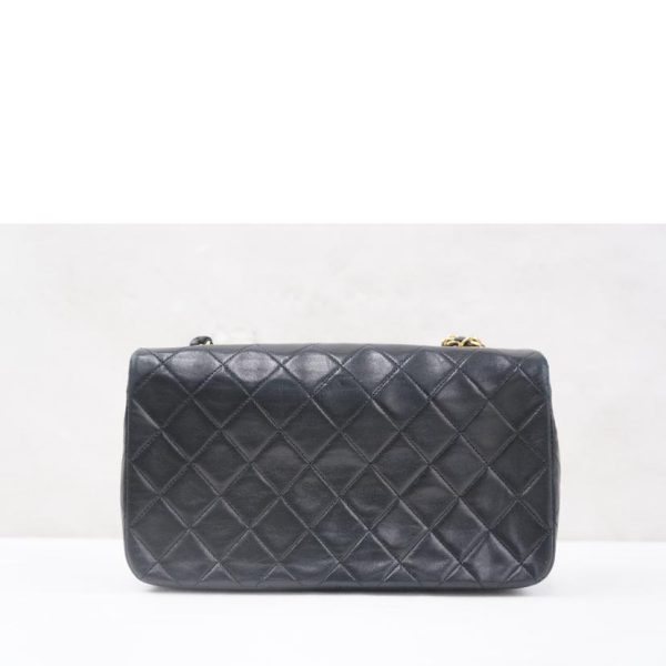 37283 2 Chanel Matelasse Chain Shoulder Bag Black