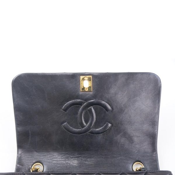 37283 6 Chanel Matelasse Chain Shoulder Bag Black