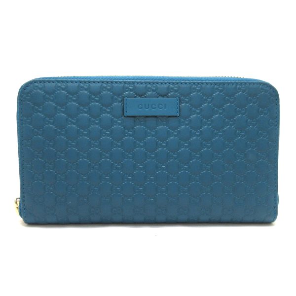 37294707 1 Gucci Micro Guccisima Long Wallet Blue Green Leather