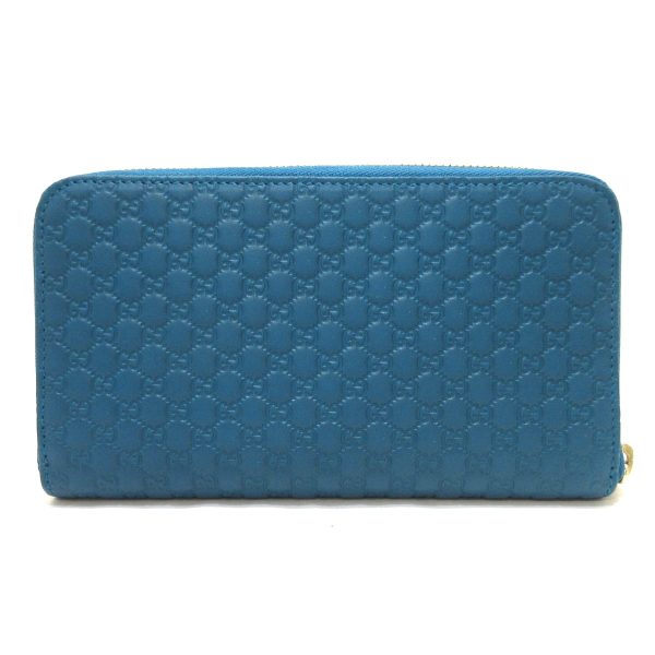 37294707 2 Gucci Micro Guccisima Long Wallet Blue Green Leather