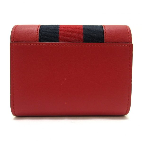 37294726 2 Gucci Sylvie Trifold Wallet Red Dark Navy